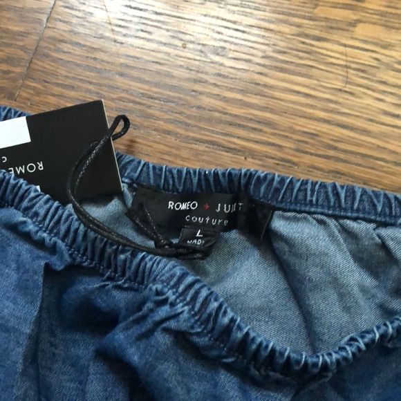 Chambray Peplum Top - Picture 2 of 3